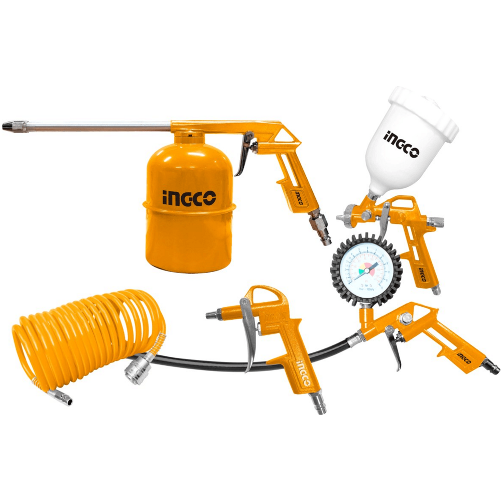 Ingco AKT0053-3 5pcs Pneumatic Air Tools Set [SS] - KHM Megatools Corp. Main image