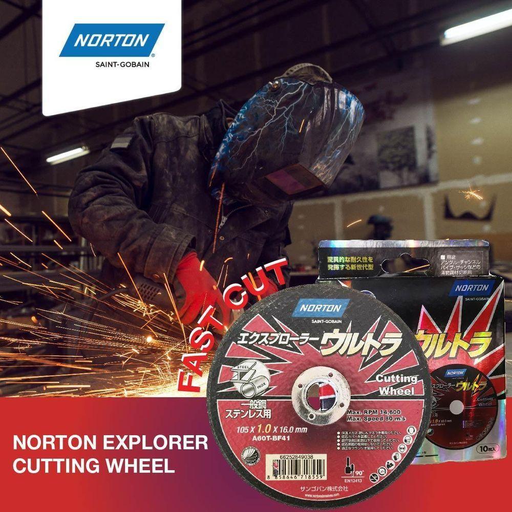 Norton S/S Super Thin Cut Off Wheel 4" (105mm) for Metal [Explorer Ultra] Secondary image