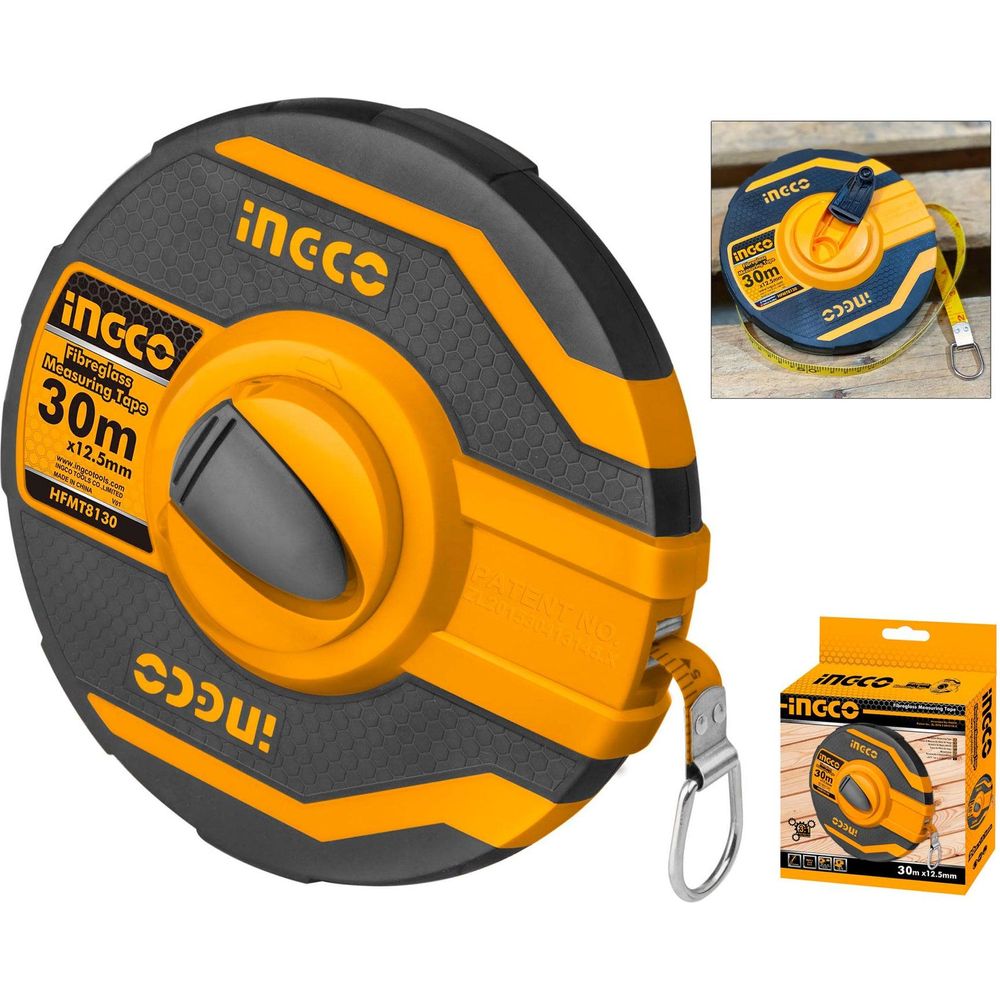 Ingco Fiberglass Measuring Tape (Closed Case) - KHM Megatools Corp.