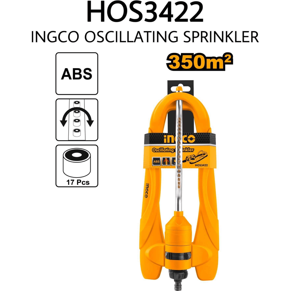 Ingco HOS3422 Oscillating Garden Lawn Sprinkler / Watering Equipment Secondary image