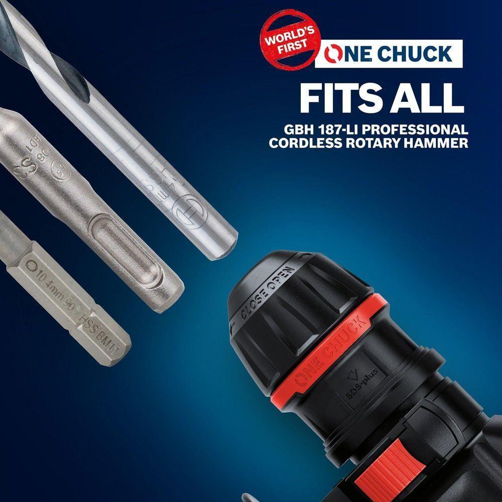 Bosch GBH 187-Li Cordless SDS-plus Rotary Hammer 24mm 18V (Kit) [One Chuck] Secondary image