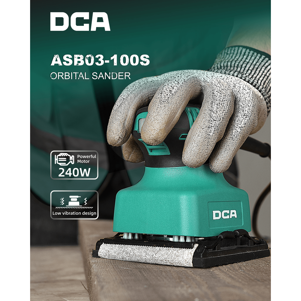 DCA ASB03-100S Palm Sander 240W 100x110mm Secondary image