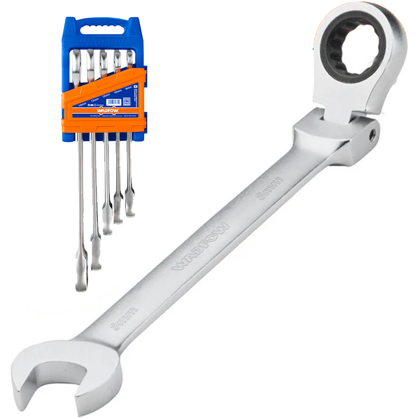 Wadfow WSP5205 Flexible Rachet Spanner Set 5Pcs 8-14mm | Wadfow by KHM Megatools Corp. Main image
