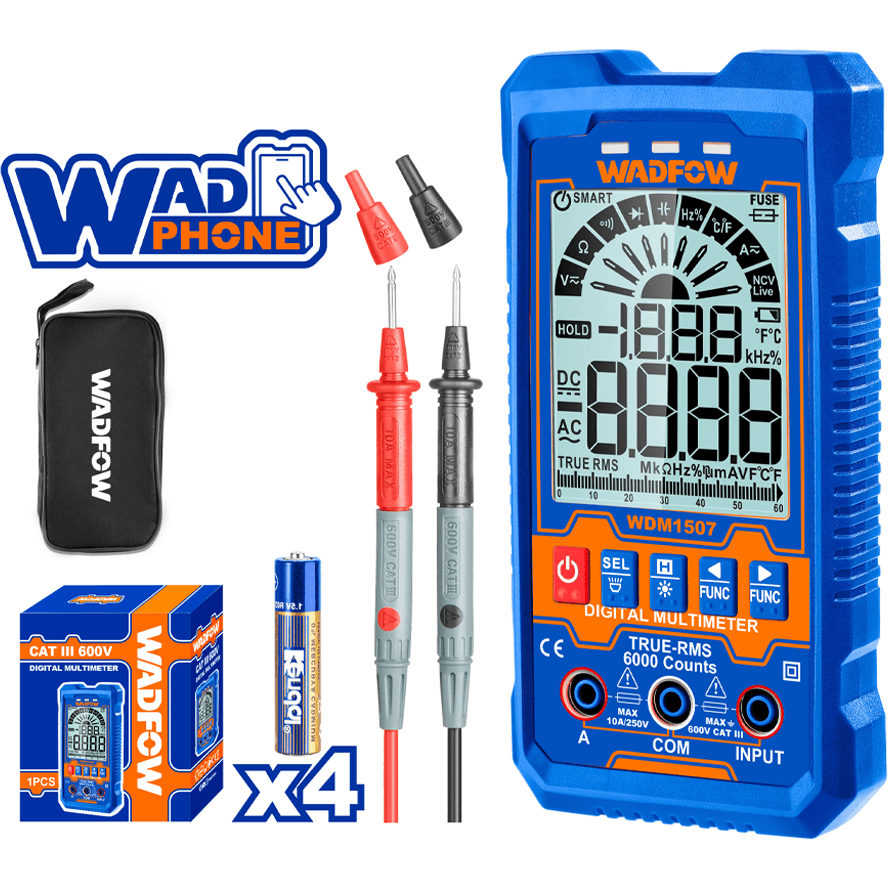 Wadfow WDM1507 Digital Multi Meter 6000-Counts Secondary image