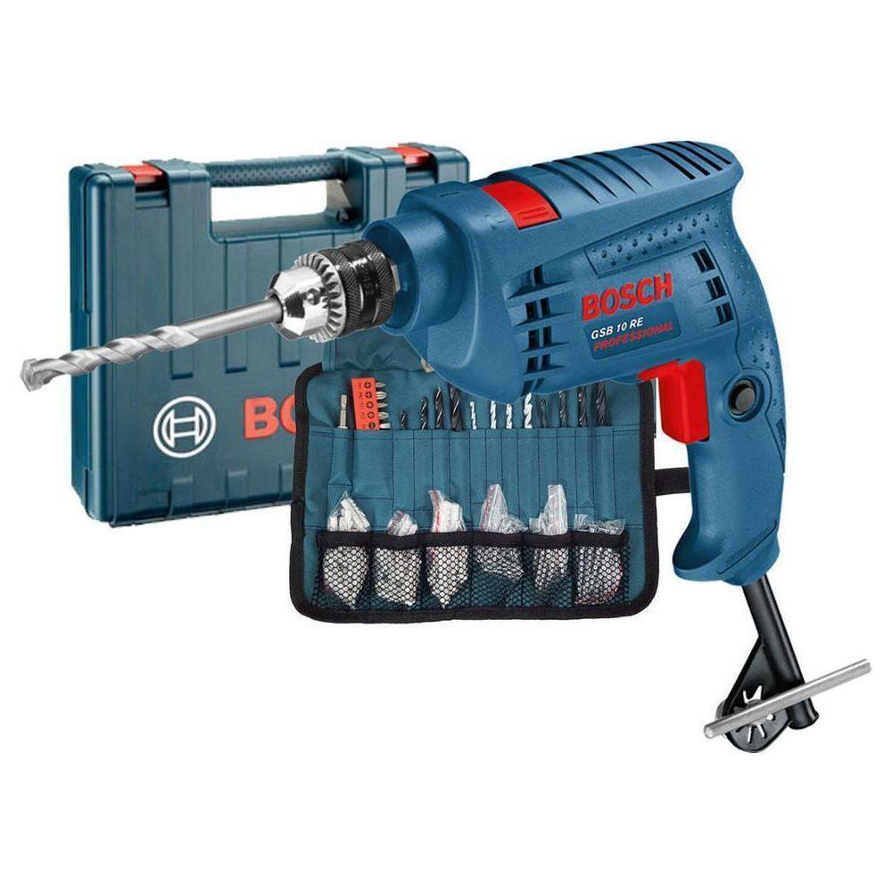 Bosch GSB 10 RE Impact Drill + 100 pcs Accessories - Goldpeak Tools PH Bosch Main image