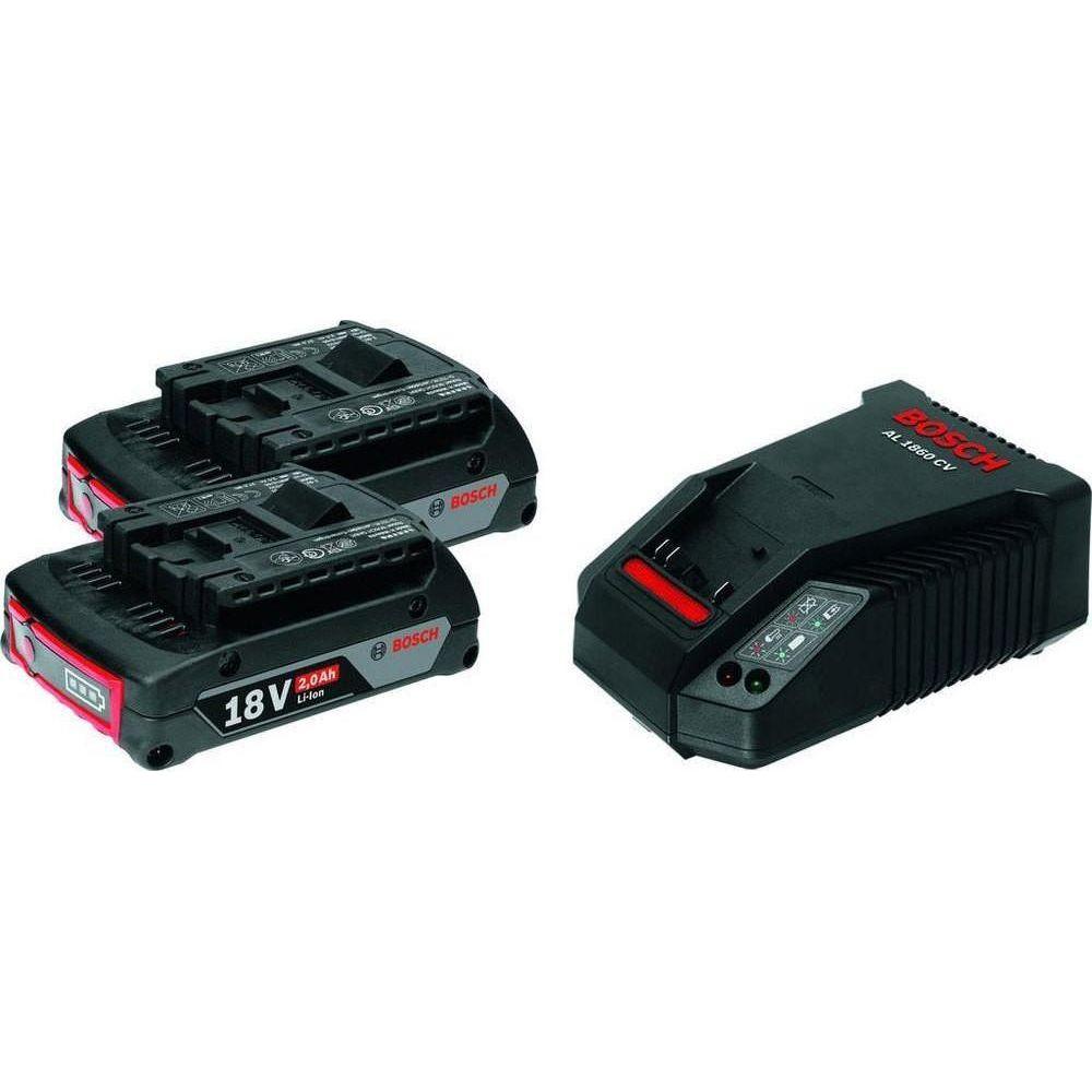 Bosch Starter Kit 18 V 2.0AH Battery AL 1860 CV Charger - Goldpeak Tools PH Bosch Main image