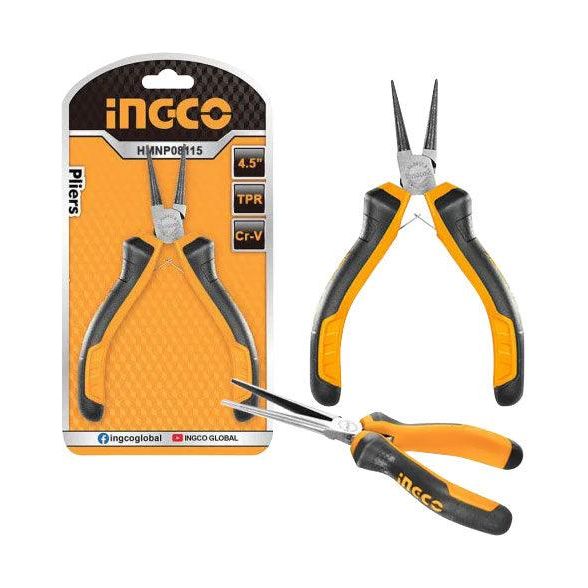 Ingco HMNP08115 Mini Round Nose Pliers 4.5" - KHM Megatools Corp.