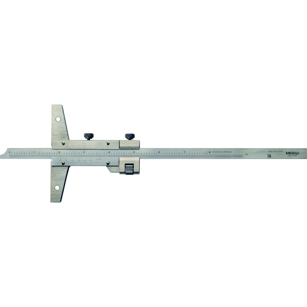 Mitutoyo 527-112 Vernier Depth Gauge (VD8) 8" with Fine Adjustment - KHM Megatools Corp. Main image