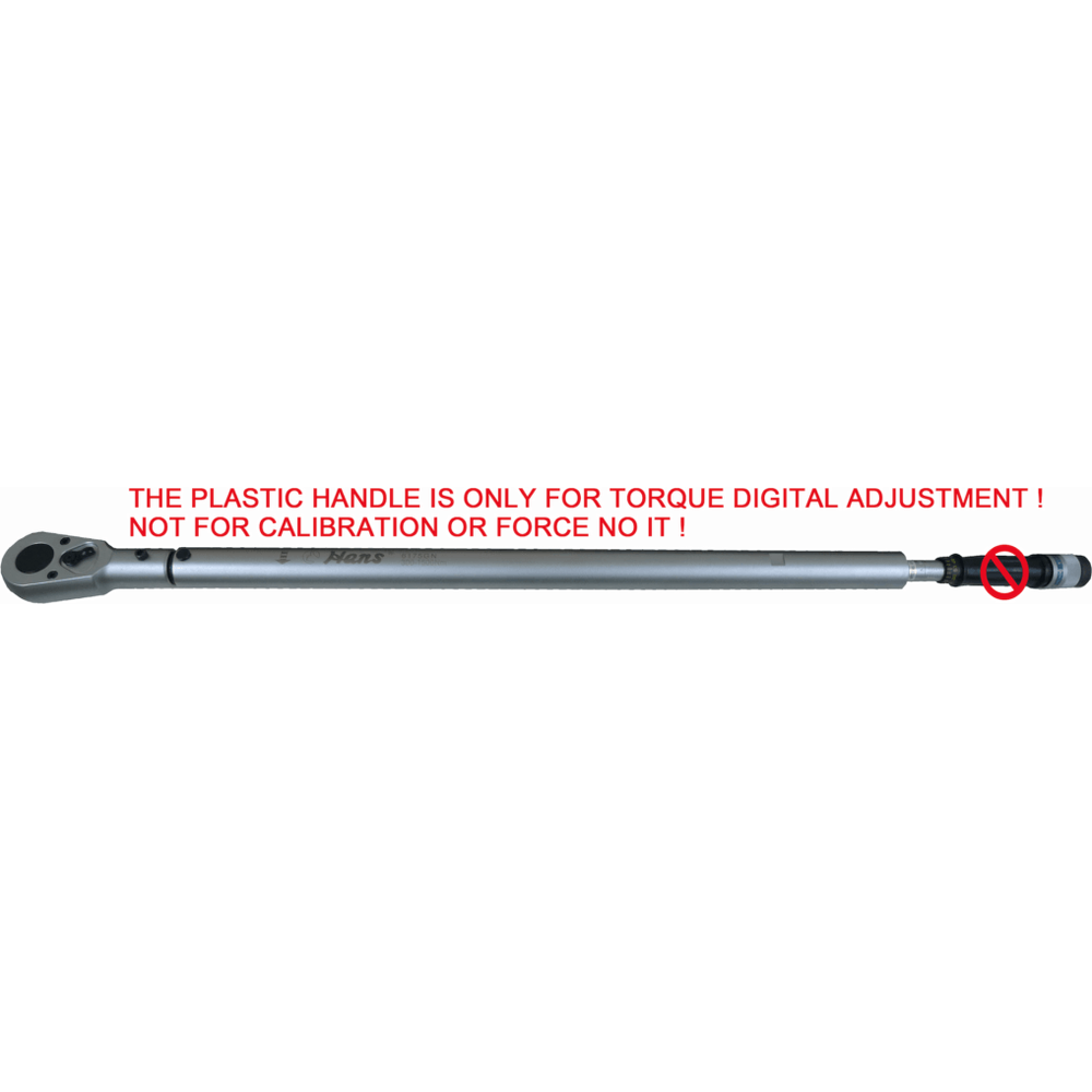 Hans 6175GN Micro Torque Click Wrench 3/4" Drive x 300-1500 Nm. 67" - KHM Megatools Corp.