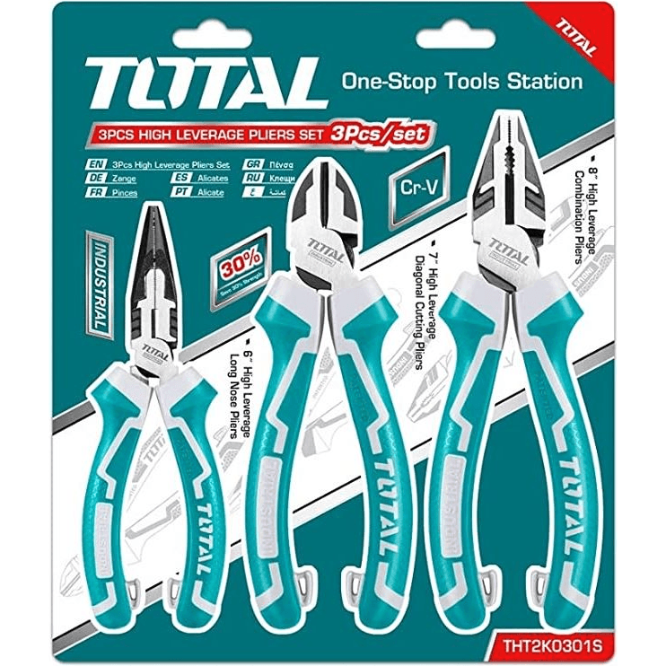 Total THT2K0301S 3pcs Hi-Leverage Pliers Set | Total by KHM Megatools Corp. Main image