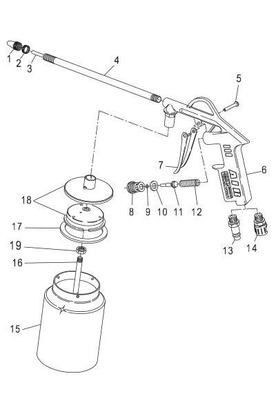 GAV 61A Pneumatic Washing Gun with Coupling Tank - KHM Megatools Corp.