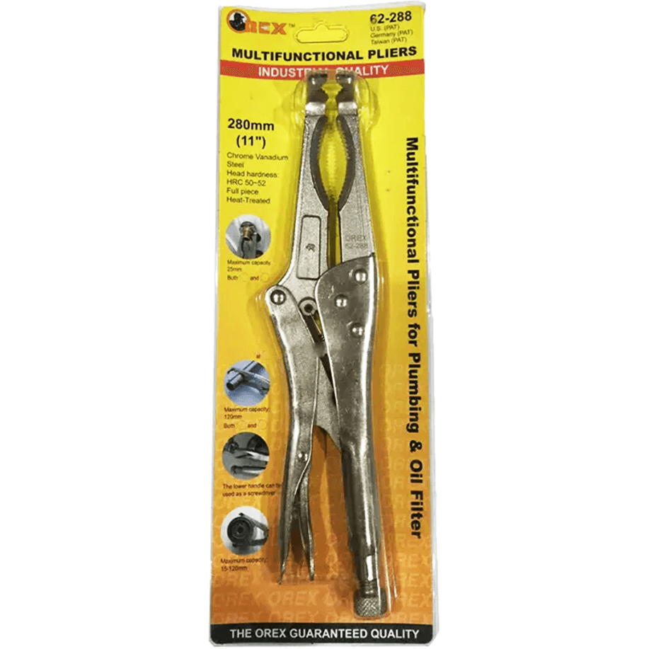 Orex 62-288 Multi Functional Pliers for Plumbing & Oil Filter - KHM Megatools Corp.