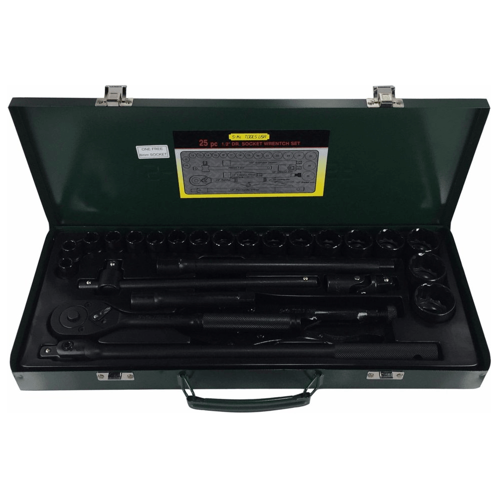 S-Ks B-25 1/2" Drive Impact Socket Wrench Set 10-32mm 12pts - KHM Megatools Corp. Main image