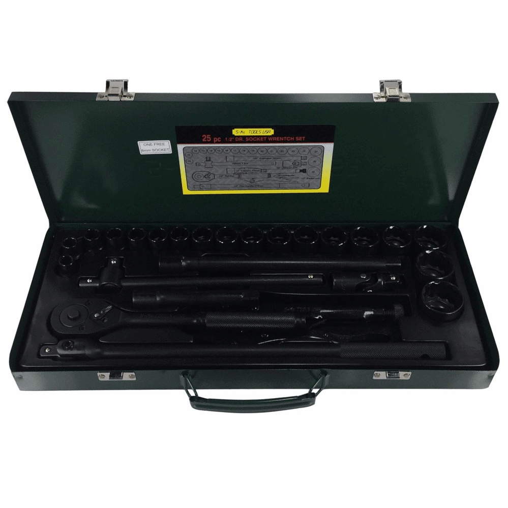 S-Ks B-25 1/2" Drive Impact Socket Wrench Set 10-32mm 12pts - KHM Megatools Corp. Main image