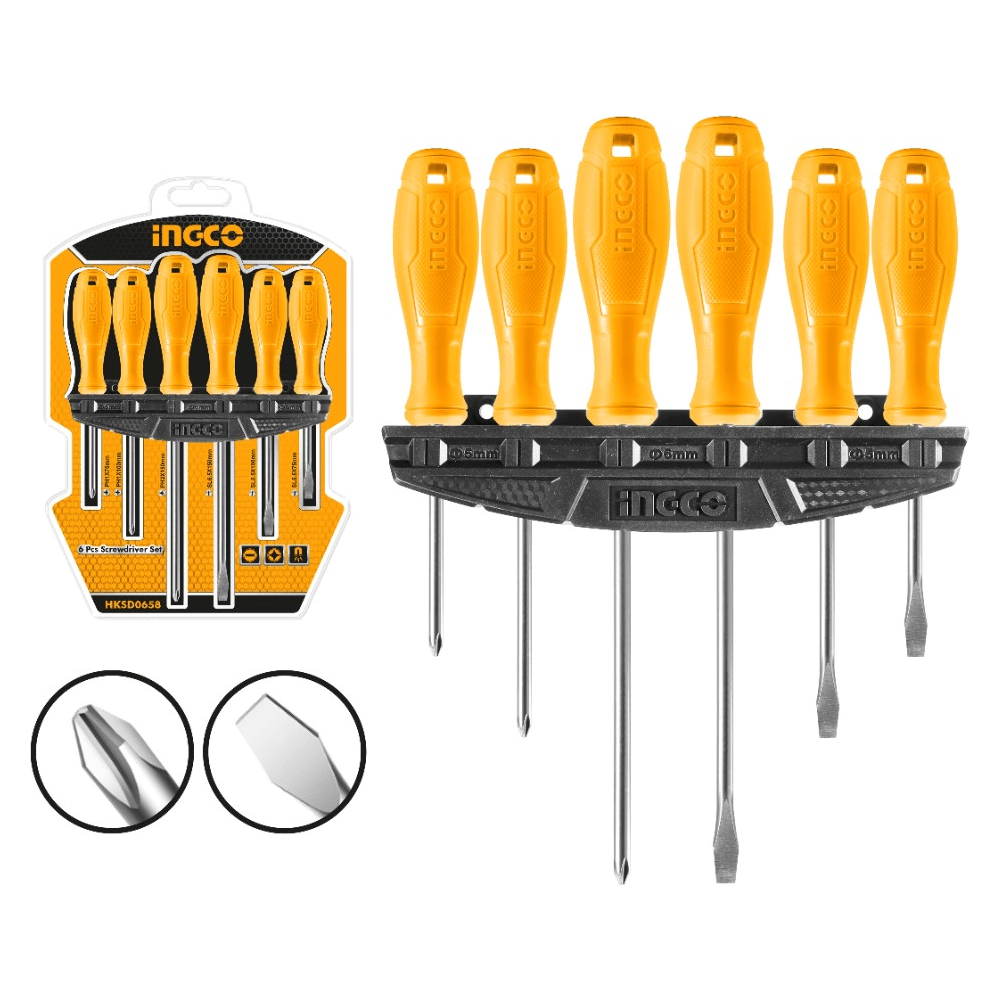 Ingco HKSD0658 6pcs Screwdriver Set - KHM Megatools Corp.