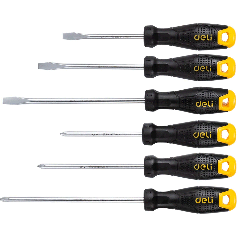 Deli EDL620006 6pcs Screwdriver Set - ToolsSavvy.ph Main image