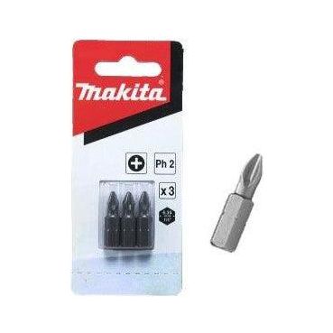 Makita 3pcs Philips Screwdriver Bit Set (C-Form) - KHM Megatools Corp.