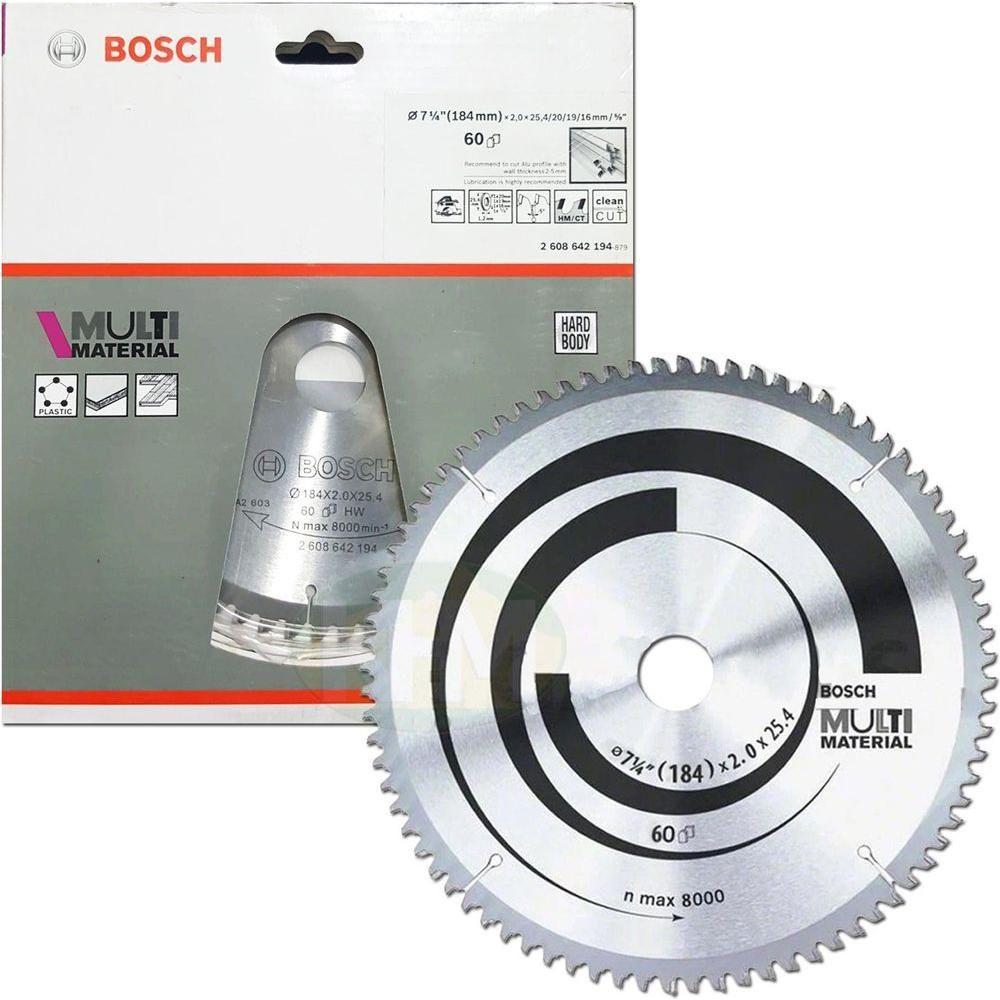 Bosch Circular Saw Blade 7-1/4 x 60T for Multi Material (2608642194) | Bosch by KHM Megatools Corp. Main image