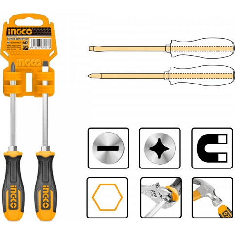 Ingco HSGT680208 2pcs Go Through Screwdriver Set - KHM Megatools Corp. Main image