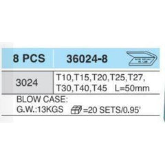 Hans 36024-8 3/8" Drive 8pcs Torx Bit Socket Wrench Set | Hans by KHM Megatools Corp.