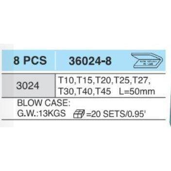 Hans 36024-8 3/8" Drive 8pcs Torx Bit Socket Wrench Set | Hans by KHM Megatools Corp.