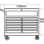 Hans 9913HQ-53 Tool Cabinet 13 Drawers 53" - KHM Megatools Corp.