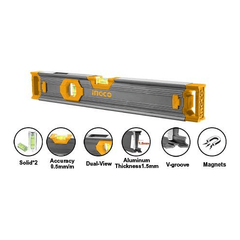 Ingco Spirit Level Bar (Powerful Magnetic Base) [Industrial] - KHM Megatools Corp.