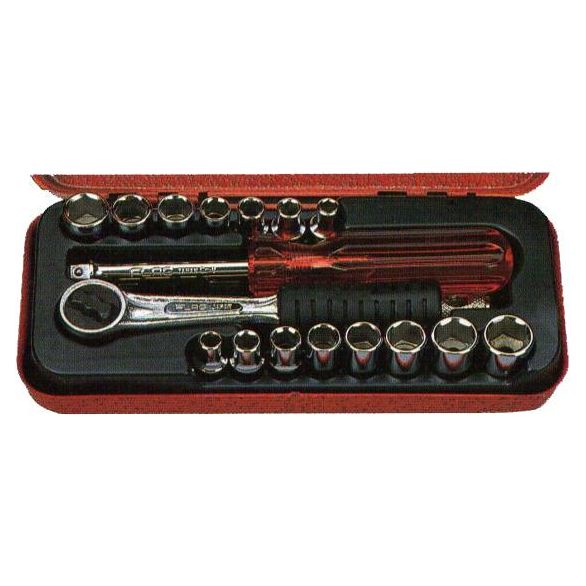 Flag F219 1/4" Drive Socket Wrench Set (19pcs,6pts) | Flag by KHM Megatools Corp.