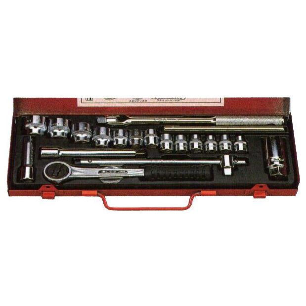 Flag F322S 3/8" Drive Socket Wrench Set Inches (22pcs,12pts) | Flag by KHM Megatools Corp.