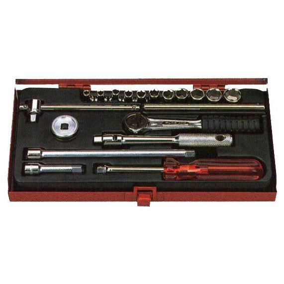 Flag F220M 1/4" Drive Socket Wrench Set Metric (20pcs, 6pts) | Flag by KHM Megatools Corp.