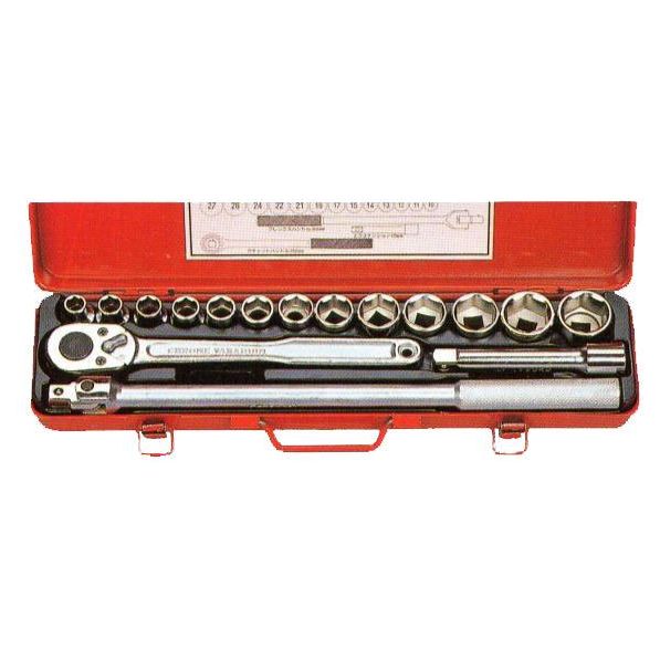 Flag F417M 1/2" Drive Socket Wrench Set Metric (17pcs) | Flag by KHM Megatools Corp.