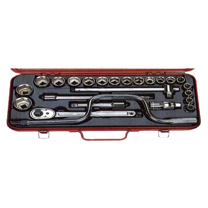 Flag F425S 1/2" Drive Socket Wrench Set Inches (25pcs,12pts) | Flag by KHM Megatools Corp.