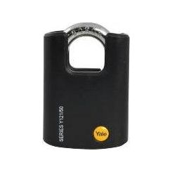 Yale Outdoor High Security Brass Padlock (Shrouded Shoulder) [Black Body] | Yale by KHM Megatools Corp. Main image