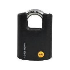 Yale Outdoor High Security Brass Padlock (Shrouded Shoulder) [Black Body] | Yale by KHM Megatools Corp. Main image