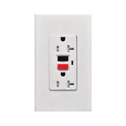 Omni WGFCI-201-PK 2-Gang GFCI Safety Outlet Ground Fault in White Plate 20A (Wide Series) | Omni by KHM Megatools Corp. Main image
