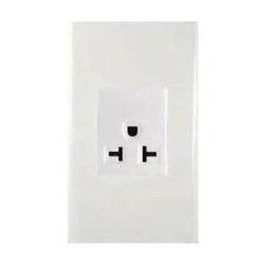 Omni WP1-WA Aircon Tandem Outlet in White Plate 20A (Wide Series) | Omni by KHM Megatools Corp.