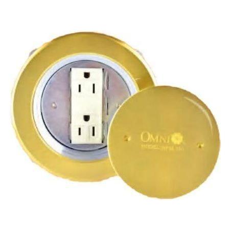 Omni WFM-101 Floor Mounted Outlet Round Type 16A 250V- Duplex Outlet | Omni by KHM Megatools Corp. Main image