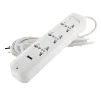 Omni USB-301 Travel Extension Cord 3-Gang with USB Outlet & Switch 2500W 10A 250V | Omni by KHM Megatools Corp. Main image