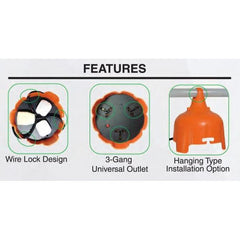 Omni WRE-306 Heavy Duty Rain-Proof Extension Cord 15A 250V | Omni by KHM Megatools Corp.