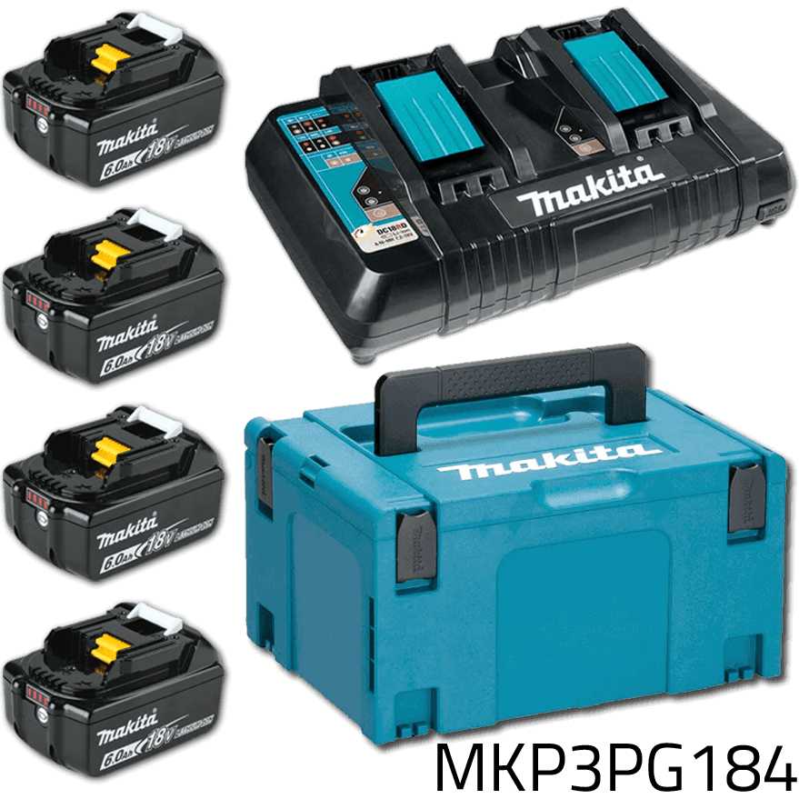 Makita MKP3PG184 18V LXT Power Source Kit / Battery & Charger Set (6.0Ah) - KHM Megatools Corp. Main image