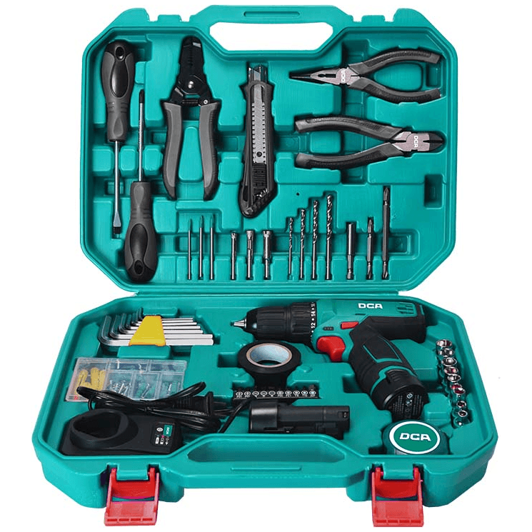 DCA ADJZ1202-TS 12V Cordless Drill / Driver 10mm [Kit] - KHM Megatools Corp. Main image