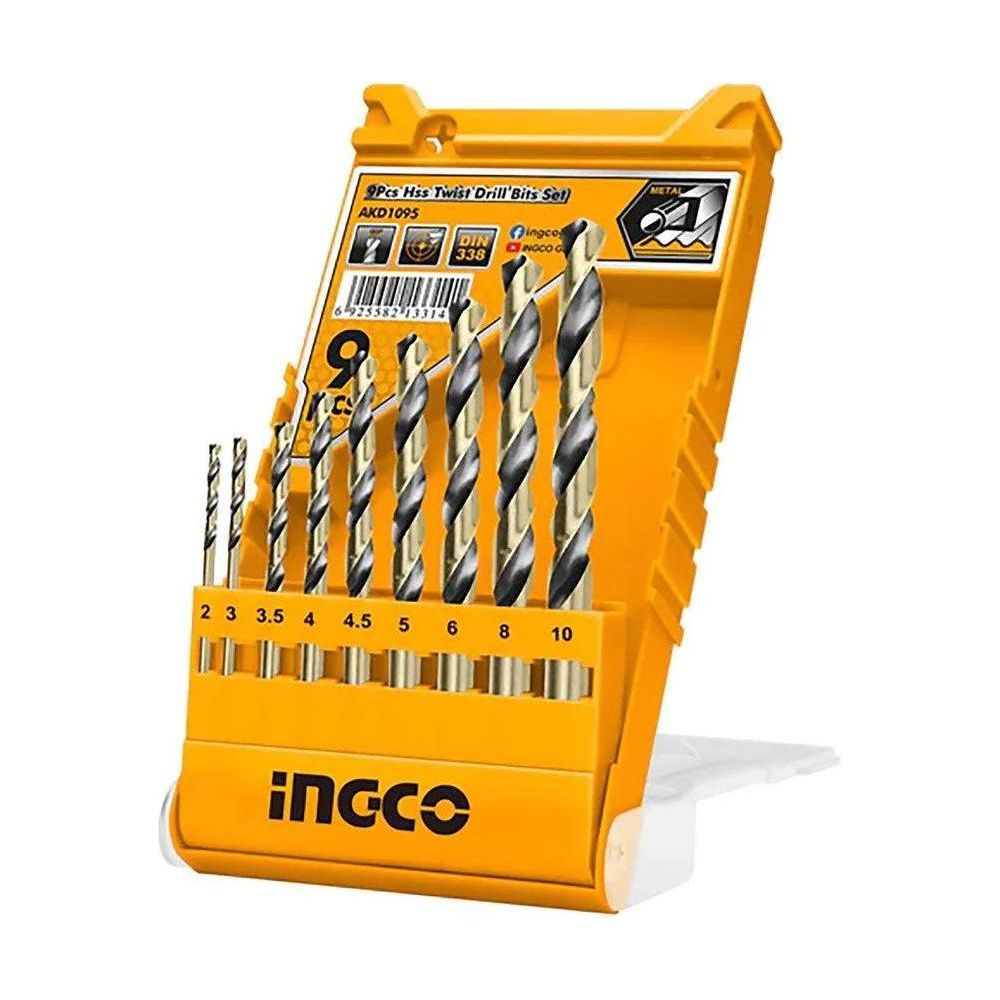 Ingco AKD1095 HSS Twist Drill Bits 9Pcs Set - KHM Megatools Corp.