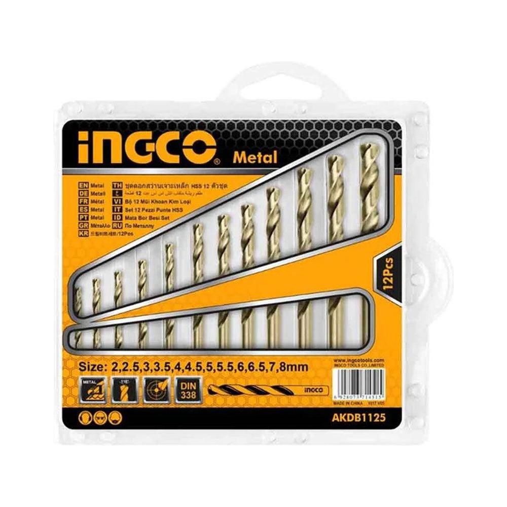 Ingco AKDB1125 Cobalt HSS Drill Bits 12Pcs Set - KHM Megatools Corp.