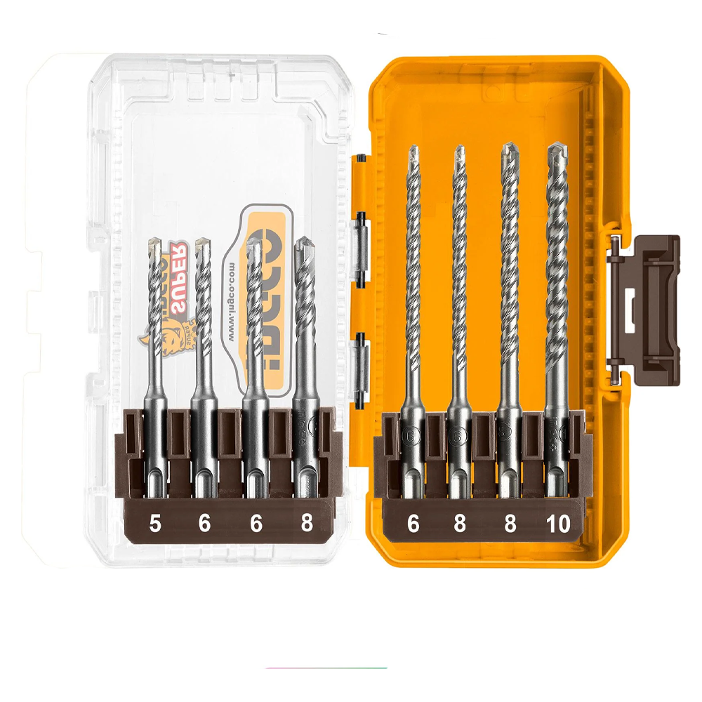 Ingco AKDL11806 SDS-Plus Hammer Drill Bit Set 8PCS | Ingco by KHM Megatools Corp. Main image