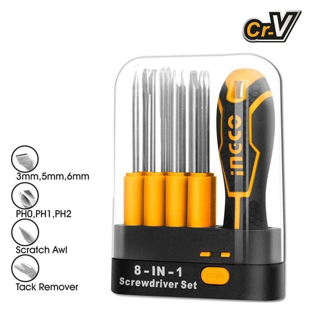 Ingco AKISD0901 Interchangeable Screwdriver 9Pcs Set Secondary image