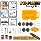 Ingco AKMG8081 Accessories for Rotary Tool / Mini Drill Set 81PCS | Ingco by KHM Megatools Corp.