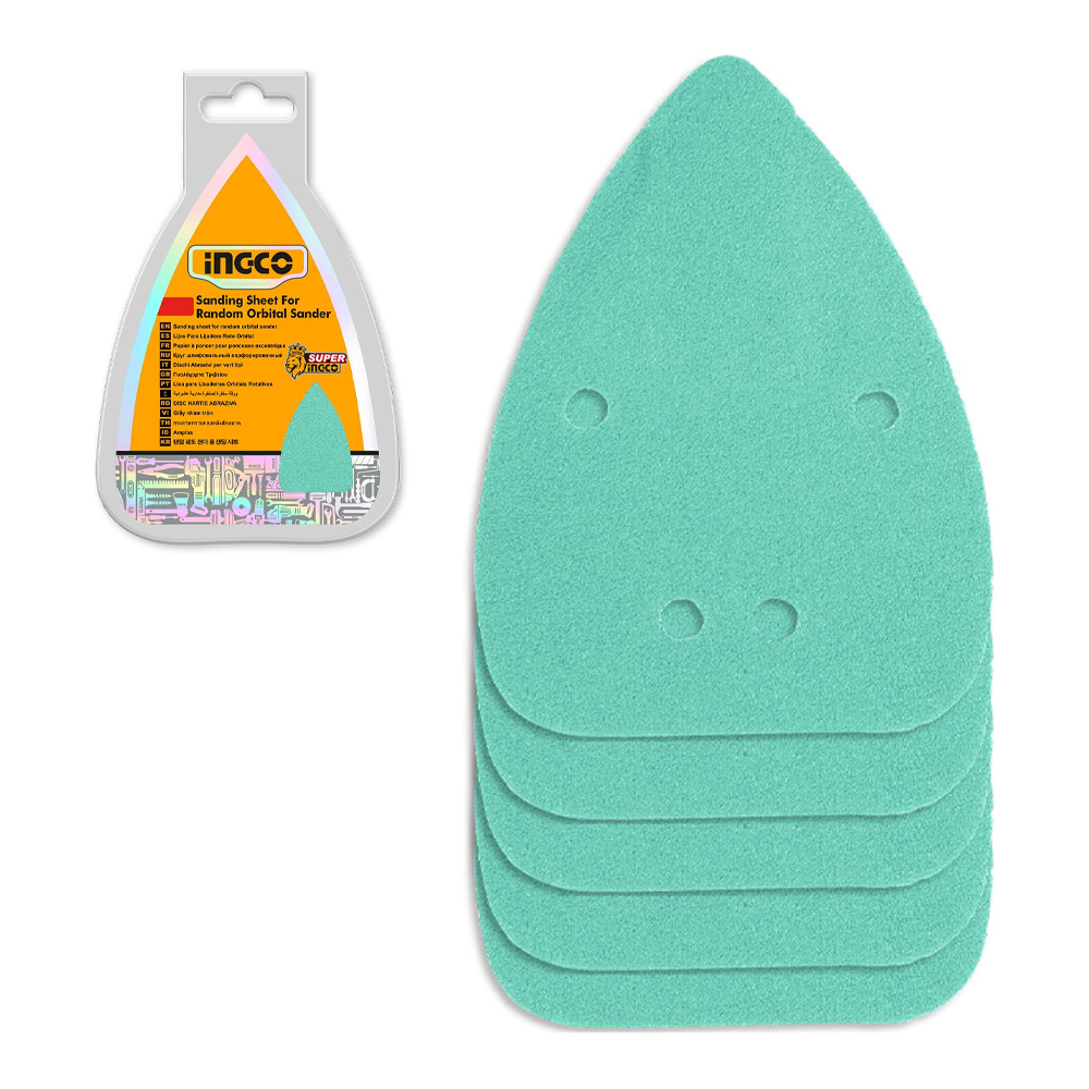 Ingco AKTS931331 Triangular Sanding Sheet Set 93x133MM 50Pcs | Ingco by KHM Megatools Corp. Main image