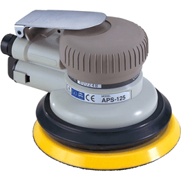 Nitto Kohki APS-125NVV5H CE Pneumatic Air Palm Orbital Sander / Compact Sander 5" - KHM Megatools Corp. Main image