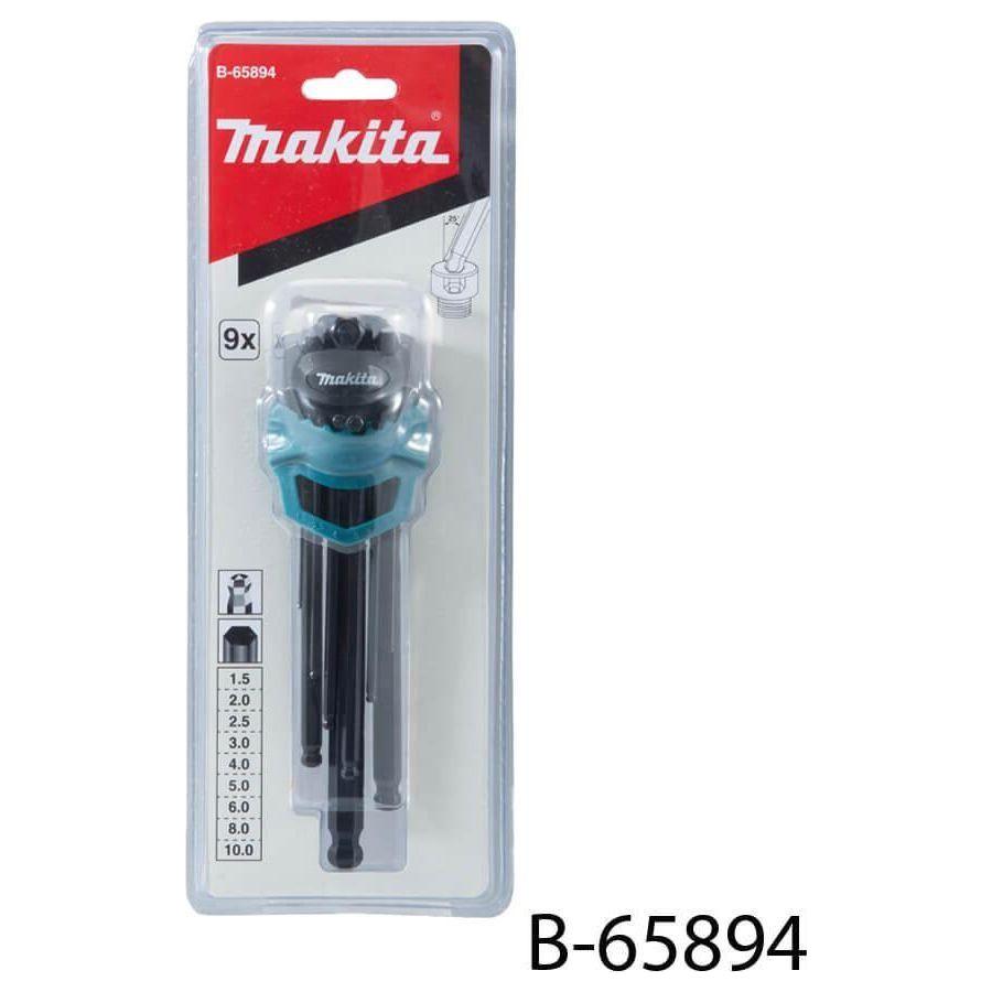 Makita B-65894 9pcs Hex Key Wrench Set - Ball End - KHM Megatools Corp. Main image