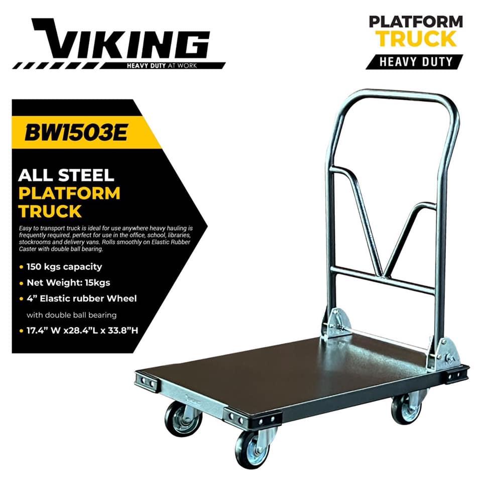 Viking BW1503E Medium Duty Steel Platform Trolley / Truck (150kg) - ToolsSavvy.ph